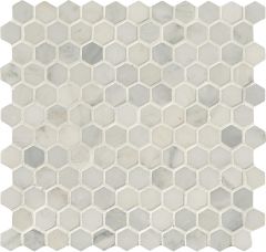 ARABESCATO CARRARA 1" HEXAGON HONED