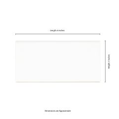 Metro White 3 in.X6 in. Glossy Ceramic Bullnose Tile