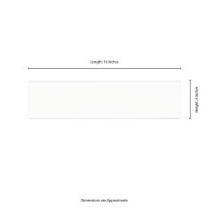 Metro White 4 in.X16 in. Glossy Ceramic Bullnose Tile