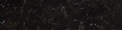 Regallo Marquina Noir 3 in. X 24 in. Bullnose Polished Porcelain Wall Tile