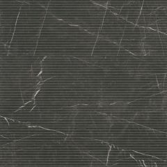 Urbanslat Marmi Noir 16 in. X 48 in. Satin Fluted Marble Look Ceramic Wall Tile