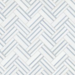 Azula Linea 8 in. x 13 in. Polished Marble Mosaic Floor and Wall Tile