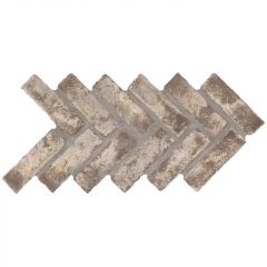 Doverton Gray Clay Brick Herringbone Mosaic Tile