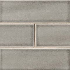 Dove Gray Glazed Handcrafted 4X12 Ceramic Subway Tile