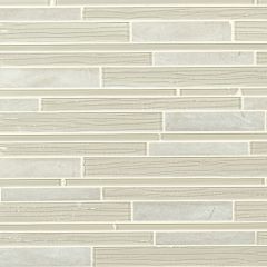 Snowcap Blend Interlocking Glass Stone Blend Mosaic