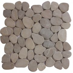 Tan 12X12 Interlocking Natural Pebble Tile