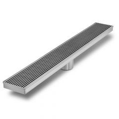 Delmar Series. Standard 48" Wedgewire Satin linear drain.