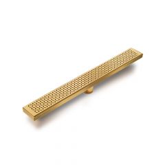 Delmar Series. Standard 58" Lotus Satin Gold linear drain.