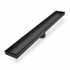Delmar Series. Standard 36" Mist (Tile-in) Black/ORB linear drain.