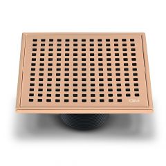 Lagos Series. Mira Line. 5 3/4" Square Drain. Bronze finish.