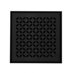 Delmar Series. Lotus Line. 5 3/4" Square Drain. Black/Orb finish.