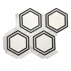Black And White Hex  Waterjet
