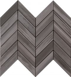 WATERCOLOR GRAPHITE CHEVRON MOSAIC 12X15