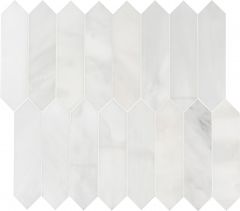 Arabescato Carrara 3X12 Pickett Honed Mosaic