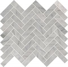CARRRARA WHITE 1X3 HERRINGBONE POLISHED