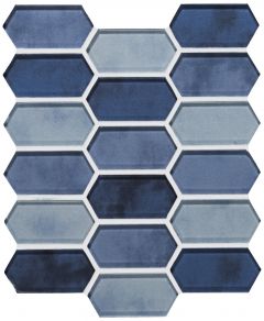 Boathouse Blue Glass Picket Mosaic