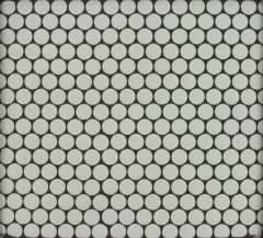 Penny Round Bianco Matte Porcelain Mosaic