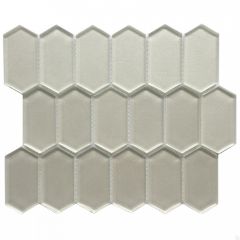 Stretched Hexagon Metalic Glass Mosaic