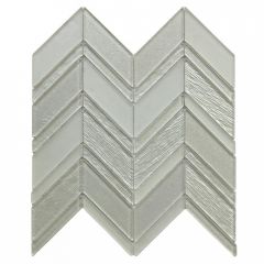 Silver Chevron Metalic Glass Mosaic