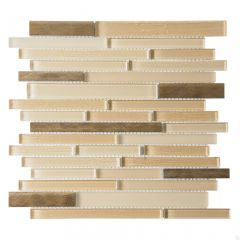 Golden Wreath Glass And Metal 12X 12 Mosaic