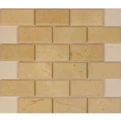 Cream Marfil 2X 4 Polished Marble Mosaic
