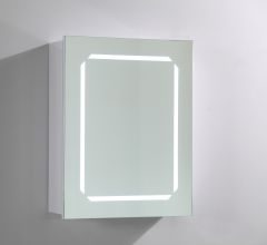 Vanity Art 25 in x 20 in x 6 in LED bathroom mirror medicine cabinet with rock switch