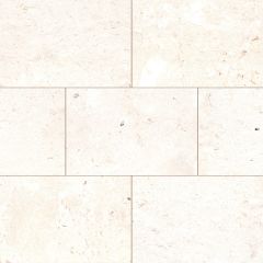 Mayra White 12X24 Tumbled Limestone Pool Coping