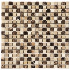 Emperador Dark/Emperador Light/Crema Marfil 12X12 Marble Mosaic