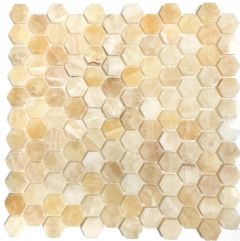 Honey Onyx Hexagon Polished Mosaic