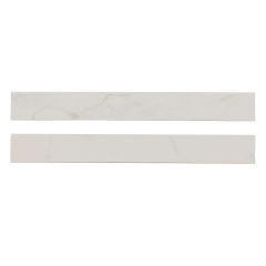 Regallo Calacatta Isla 3 in. X 24 in. Bullnose Matte Porcelain Wall Tile