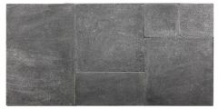 Indian Black Limestone French Pattern 3CM Tumbled Paver