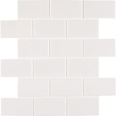 Retro Bianco Glossy 2X4 Porcelain Mosaic