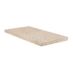 Ivory Premium 12X24 3cm Honed Travertine Bullnose Pool Coping