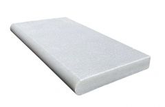 White Marble 12X24 5Cm Leathered (Sandblasted & Brushed) Bullnose Single Sided Pool Coping