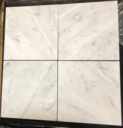 White Carrara 4X4 Polished Marble Tile